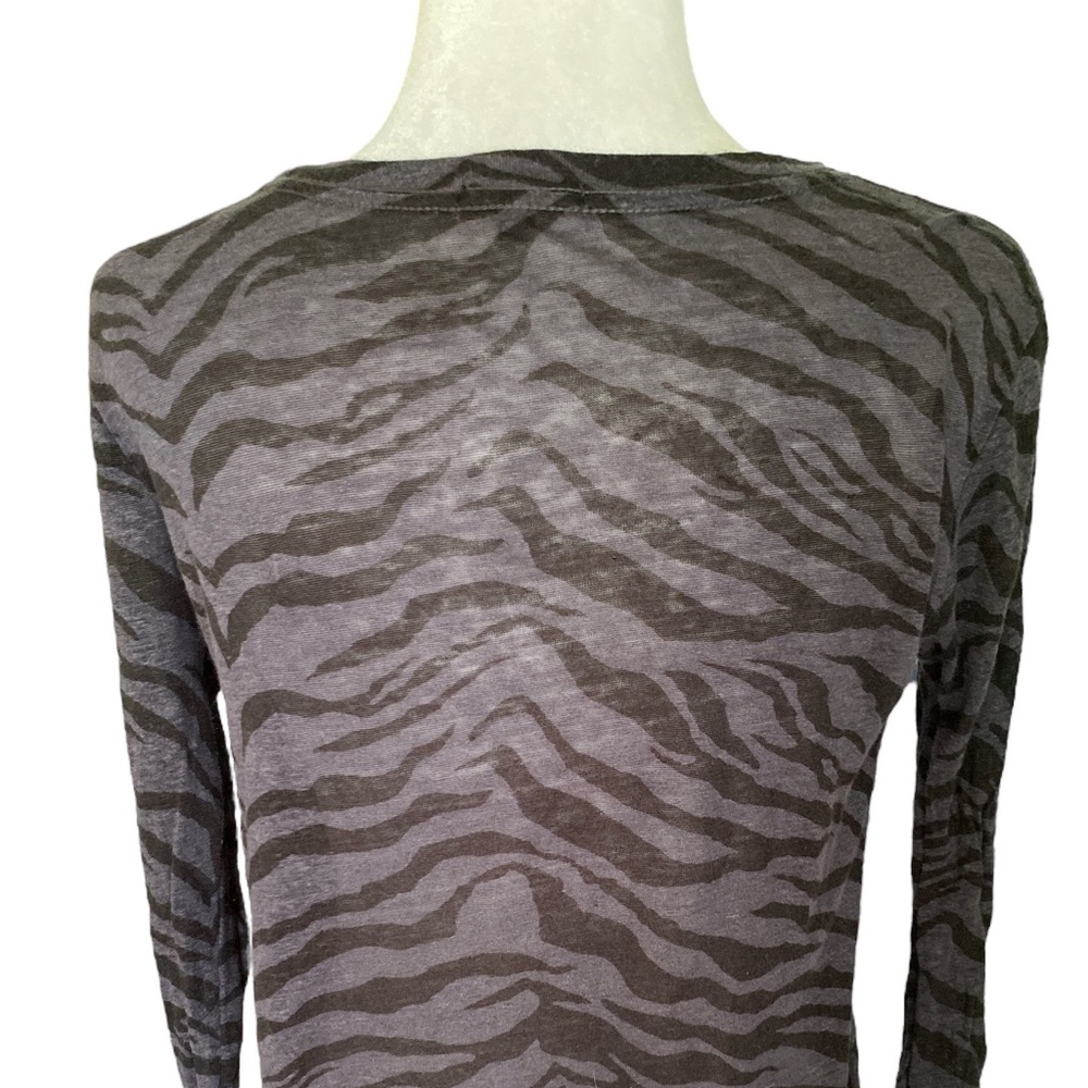 Rails Sully Gray & Black Tiger Striped Print Long… - image 8